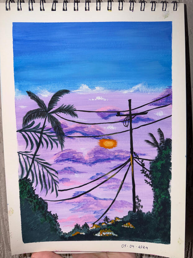 The Drive Home - Year : 2024 ; Medium : Acrylic